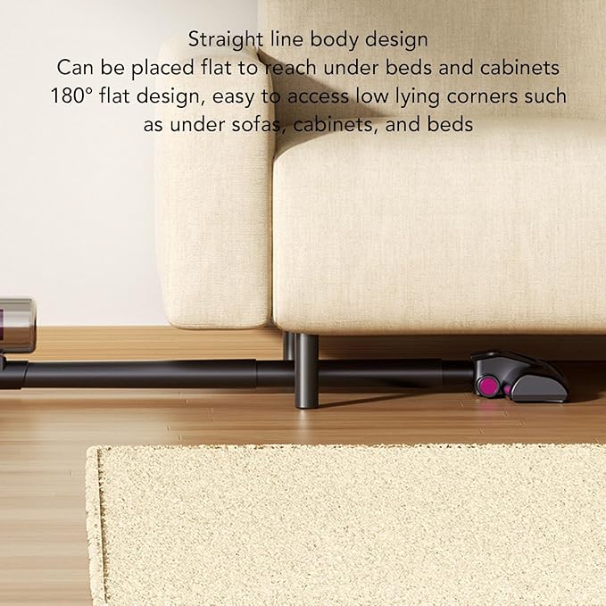Cordless Mattress Vacuum Cleaner 11Kpa Strong Suction with Sanitizing Light USB Rechargeable for Bed Carpet Sofa