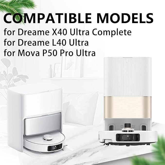Accessoires for Dreame X40 Ultra Complete L40 Ultra for Mova P50 Pro Ultra Vacuum Cleaner 2 Main Brushes 4 Mop Pads 4 Filters 6 Dust Bags 6 Side Brushes for Mova P10 Pro Replacement 24 Pcs