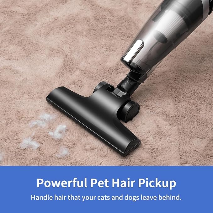 Corded Stick Vacuum Cleaners for Home 20Kpa Powerful Suction Stick Vacuum with 16Ft Cord 2 in 1 Lightweight Handheld Vacuum Cleaner for Hardwood Floor Pet Hair