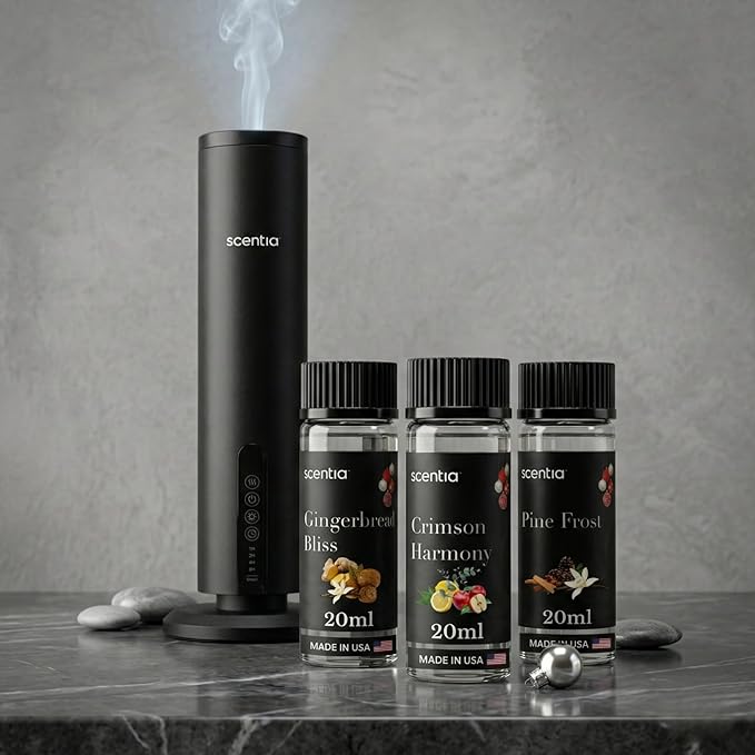 Scentia Cozy Pine Gingerbread Fragrance Oil Collection – Long Lasting Aromatherapy Diffuser Oil for Candles Home &amp DIY Bakery Scents 3x20ml Discovery Set – (Perfect for Winter &amp Holiday)