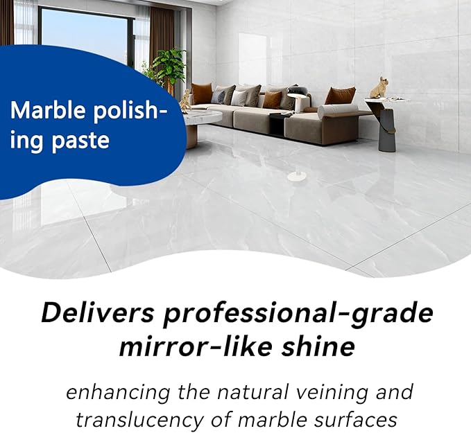Marble Polishing Paste Granite Cleaner Countertop Marble Polish - Professional Polish Compound for Granite Marble Quartz &amp Stone | Restores Shine Removes Scratches &amp Etch (10.OZ)
