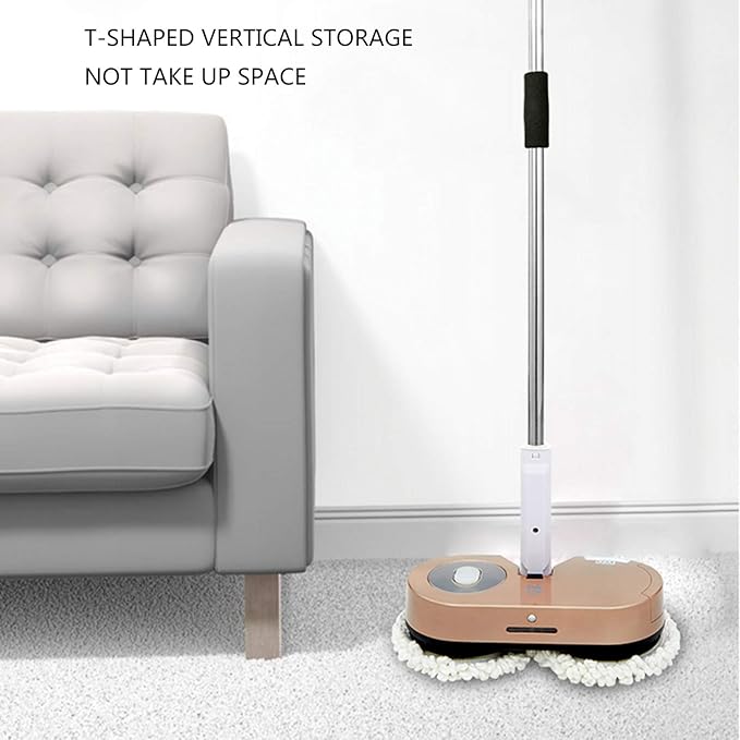 Steam Mops Home Wireless Electric Mop Mopping Machine Cleaning Machine Hand-Held Vacuum Floor and Carpet Steam Cleaner with LED Light Orange (Orange)