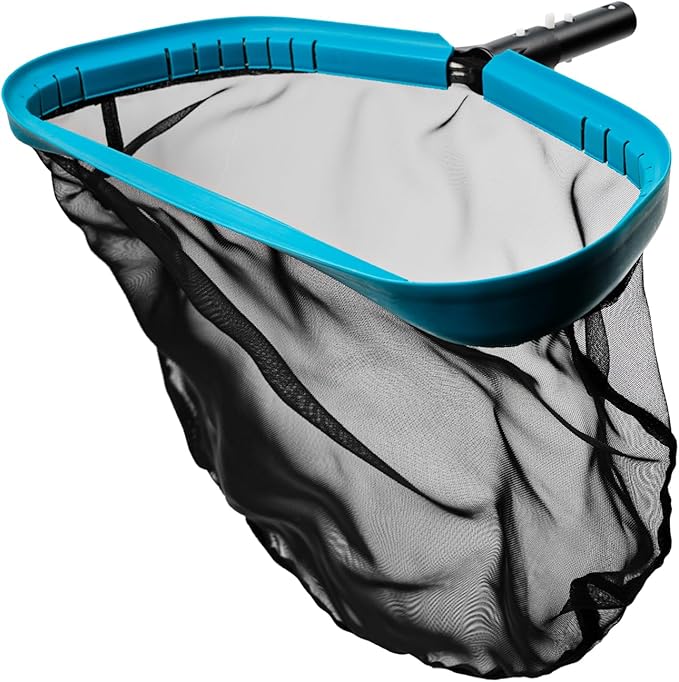POOLWHALE Pool Skimmer Net Rake Aluminum Frame Deep Nylon Net Ultra Fine Mesh Pool Nets for Cleaning Leaves Debris &amp Swimming Pools Skimming