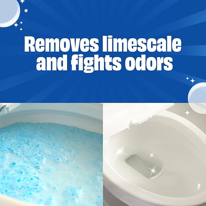 Scrubbing Bubbles Easy Clean Foaming Toilet Bowl Cleaner Bathroom Limescale Remover that Fights Odors Easy Drop-In Powder Pouches 100g (4 Count 20 Total Pouches)