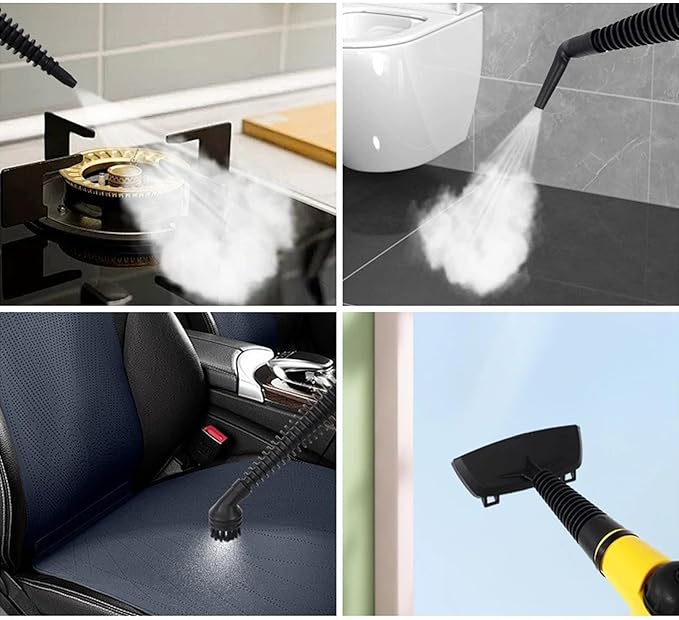 Portable Steam Cleaner - 1250W Fast Heating Portable Powerful Steamer | Kitchen Bathroom Steam Cleaner | for Car Kitchen Upholstery Window Auto Dirt Grease Cleaning