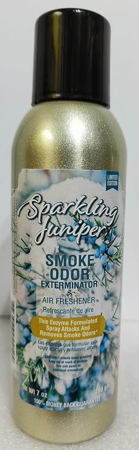 Smoke Odor Exterminator 198 gm/ 7 oz Large Spray Sparkling Juniper 7oz Can 3 Pack. Assorted