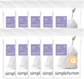 simplehuman Code Q 200 Count Dispenser Pack Custom Fit Liners Drawstring Trash Bags 50-65 Liter / 13-17 Gallon White