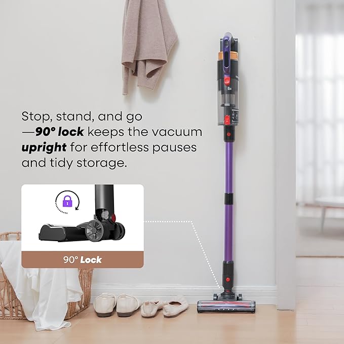 UNINELL HOME UV2 Cordless Vacuum Cleaner 48000Pa/550W Vacuum Cleaners for Home Lightweight Stick Vacuum with 65Mins Runtime Self-Standing&ampWall Mount Charging Tangle-Resistant Vacuum for Pet Ha