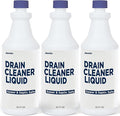 Drain Cleaner Liquid Drain Clog Remover 12 PK (32 Oz Per Bottle) Shower Drain Cleaner Hair Clog Removal - Plumbing &amp Septic Safe - Breaks Down Grease Paper Fat Oil - Easy to use - 3 Pack