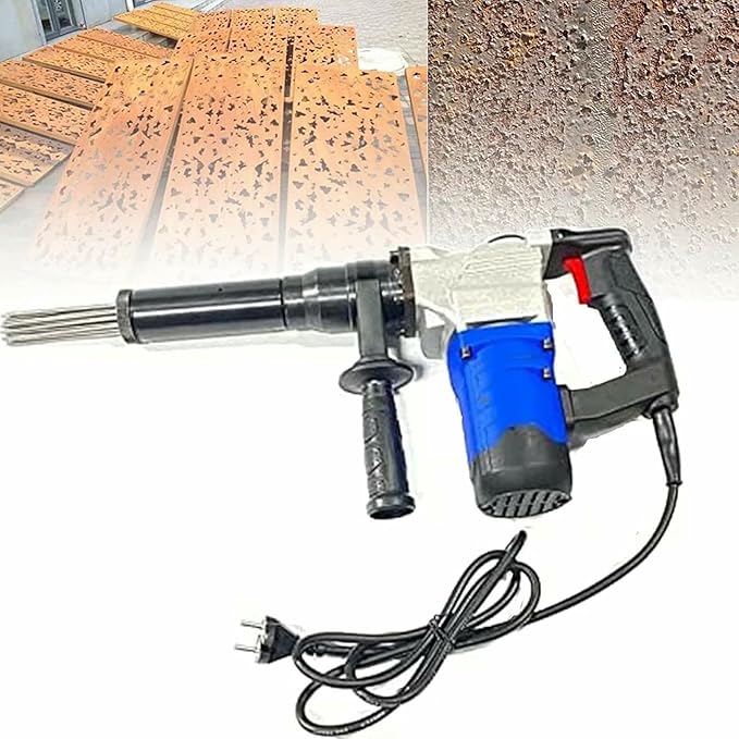 1100w Electric Needle Derusting GunHand-Held Needle Scaler Rust Removal Cleaning Machine Remover Welding Slag Cleaner for Eliminate The CoatingRust