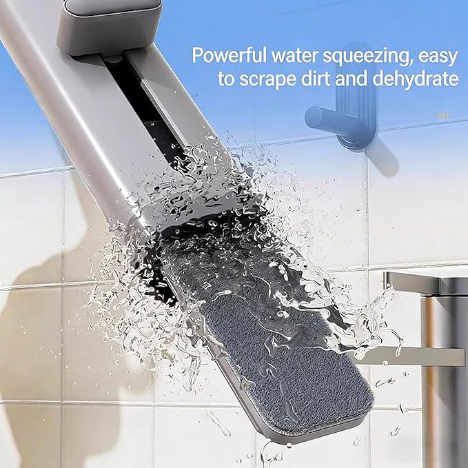 Small Mop for Quick Cleanups ABS Handle and Effective Gathering Fiber Cloth Dormitory Mop