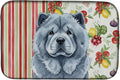 Caroline's Treasures Blue Chow Chow Vegetables Dish Drying Mat Absorbent Dish Drying Mat Pad for Kitchen Counter Dish Drainer Mat for Countertop 14 x 21 Multicolor
