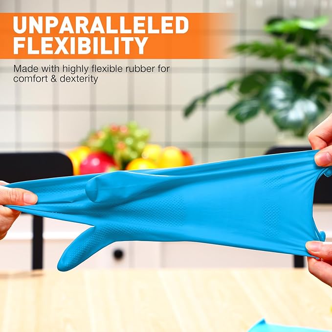 Sawysine 30 Pairs Rubber Gloves for Dishwashing Reusable Household Cleaning Gloves for Kitchen Washing Supplies