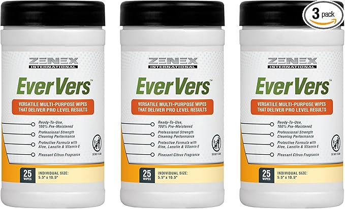 Magic EverVers Heavy Duty Cleaning Wipes - Single Sided Hand &amp Surface Towels | Powerful Moisturizers to Prevent Dry Hands | Waterless | Removes Grease Oil Dirt &amp more (3 Pack | 75 Sheets T