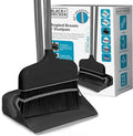 BLACK+DECKER Butler Broom &amp Dustpan Set - Stand-Up Design - Lightweight Space-Saving Combo for Kitchen Living Room Bathroom Lobby Floors - Home Cleaning Essential Black/Grey