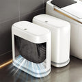 Bathroom Trash Can with Lid 3 Gallon Small Slim Garbage Bin with Auto-Adsorption &amp 75 Bags (5 Rolls) Mini Waste Basket Dog Proof for Bathroom Kitchen Office Bedroom Laundry Toilet Rv Whit