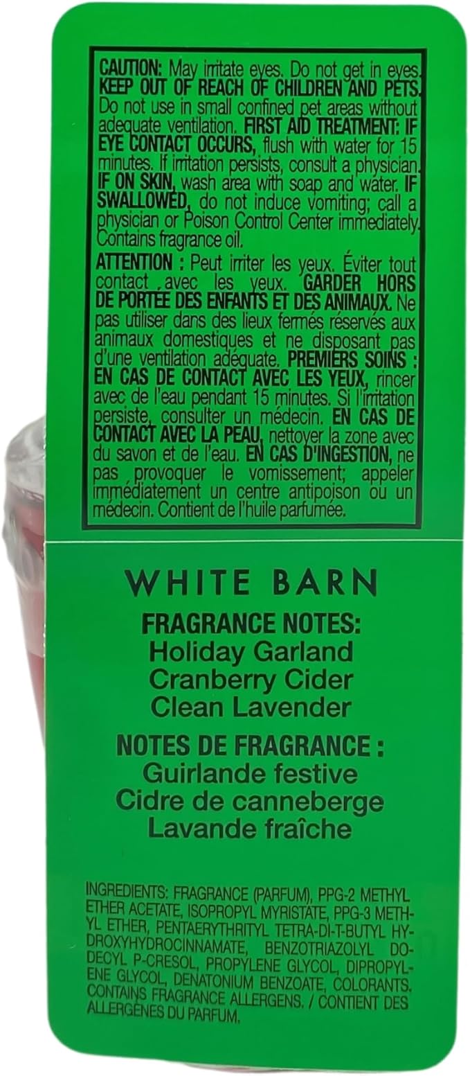 Bath &amp Body Works Clean House Vibes - Holiday Edition 2 Wallflowers Home Fragrance Refill Bulbs with Natural Oats Soap Sample