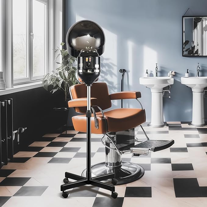 Artist hand Professional Hair Steamer for Deep Conditioning Height-Adjustable Standing Hair Steamer with Timer Hairdressing Care Hood Color Processor Beauty Salon Home