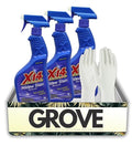 3x Malco X-14 Stain Remover 1 qt Bundle with Cleaning Gloves for Bathroom Kitchen and Hard Surface Stain Removal – Gift Set (4 Items)