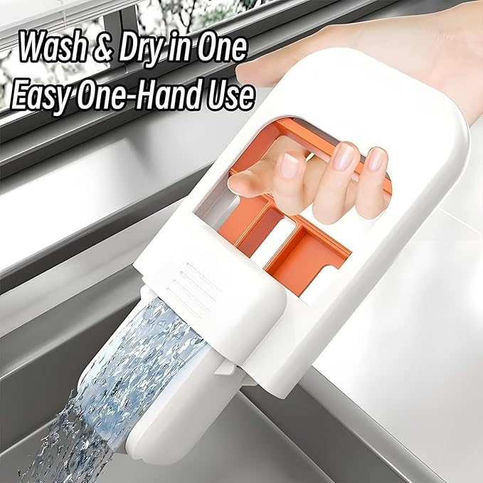 3Pcs Mini Foldable Desktop MopPortable Mini Cleaning Sponge Self-Squeeze Short MopWet and Dry Use Cleaning System for BathroomKitchenDesktopGlassLiving RoomCar