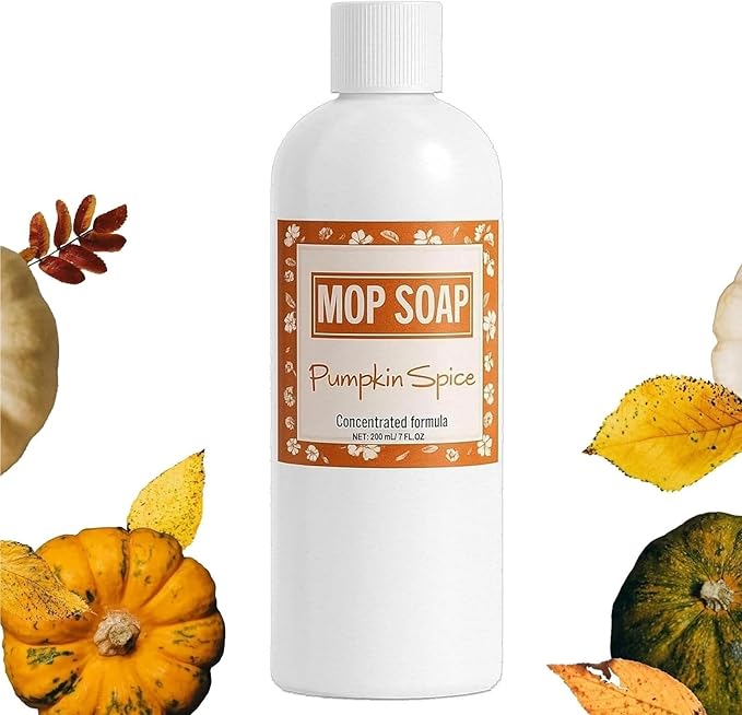 Pumpkin Spice Mop Soap Concentrated Multi-surface for Floor Cleaning Highly Scented Pumpkin Spice Floor Cleaner for Kitchen Bathroom and Home Use Long-Lasting Freshness 200ml