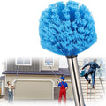 Duster with 6 FT Extension Pole - Medium Bristle Brush for Ceiling Wall and Indoor/Outdoor Cleaning Lightweight Stainless Steel (6 FT)