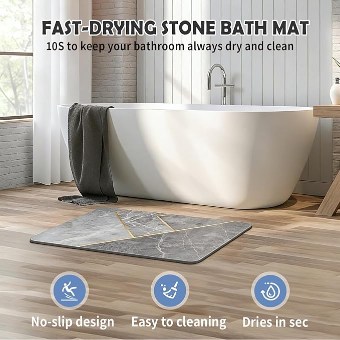2pcs Stone Dish Drying Mat for Kitchen Counter - Foldable 24 16 Heat Resistant Eco Friendly Super Absorbent Diatomaceous Earth Dish Drying Mat Plate BowlMatch Any Countertop