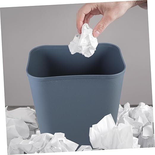 PRETYZOOM Compact Trash Bin Waste Basket for Kitchen Bathroom and Hotel Use Simple Japanese Design No Lid for Household Recycling and Garbage Disposal