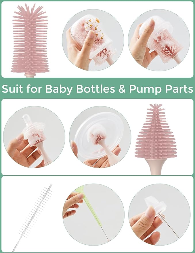 Momcozy Swaddles for Newborns 0-3 Months Helps Reduce Startle Reflex Newborn Registry Gift Set with Baby Bottle Brush Kit for Bottles Breast Pump Parts &amp Nipples