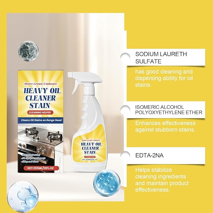 Powerful Kitchen Degreaser Foam Spray Kitchen Heavy Oil Cleaning Agent All Purpose Household Cleaning Spray for Oven All Purpose