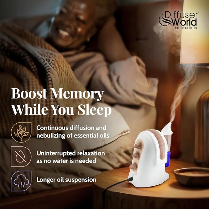 1000 Sq Ft Waterless Diffuser for Essential Oils Made in USA Bronze Waterless Aroma Atomizer for Large Room Fragrance Air Diffuser for Home Scent Machine Air Aromatherapy Oil Diffusers