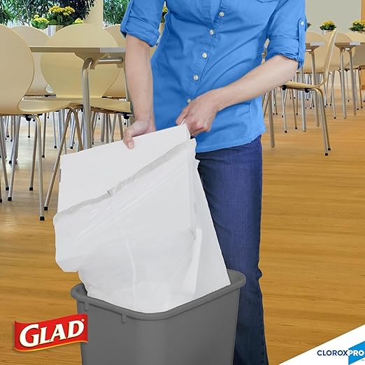 CloroxPro Glad ForceFlex 13 Gallon Tall Kitchen Drawstring Trash Bags 100 Count Pack of 4 (Package May Vary)