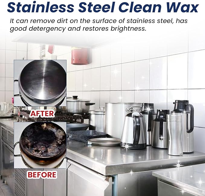 Stainless Steel Scratch Eraser Stainless Steel Scratch Remover &amp Cleaner for Appliances- 2026 Nano-Technology Polishing Paste Clean Wax for Refrigerator Dishwasher Oven Sink (3PCS)