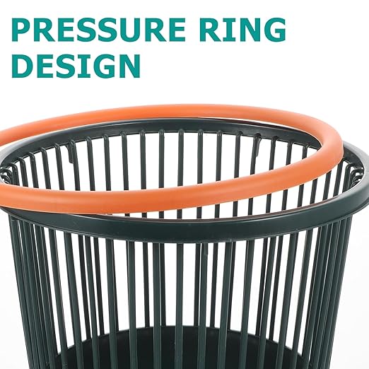 Rubbish Storage Can Garbage Container 26.5X26.5Cm Nordic Green Round Open Wastebasket Household Trash Can for Kitchen Bathroom Office