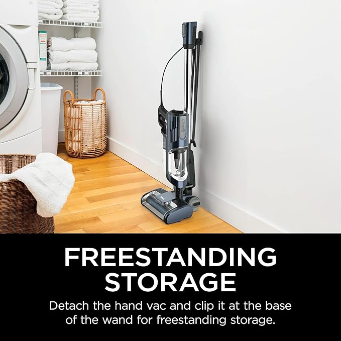Shark HZ600 Ultralight Pet Pro Corded Stick Vacuum with PowerFins &amp Self-Cleaning Brushroll Converts to Hand Vacuum Pet Crevice &amp Upholstery Tools Blue (Renewed)