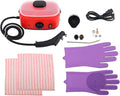 waltyotur Steam CleanerHandheld Steam Cleaner 2500W Pressurized Steam Cleaner with 3 Brush Heads Portable Steamer for Upholstery Car Kitchen CarpetsGrout and Tile