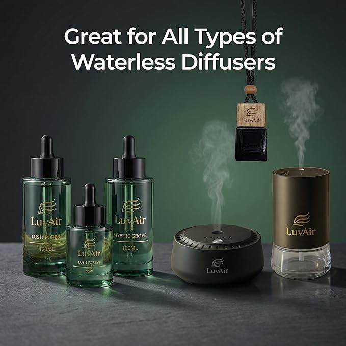 LuvAir™ Woody Collection Aroma Oil Refill – Warm Earthy Fragrance for Car and Home Waterless Diffusers (100 ml Mystic Grove)