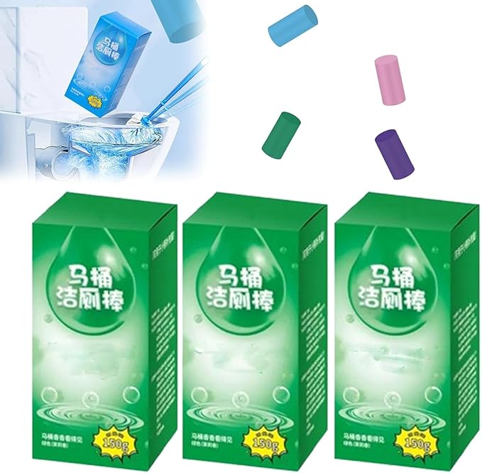 Upgraded Concentrated Descaling Toilet Cleaning Stick Concentrated Descaling Toilet Cleaning Stick Toilet Cleaning Powerful Descaling Toilet Bowl Cleaners Stick (3PC Green)