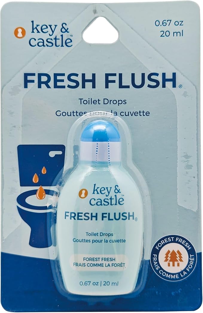 Jacent Fresh Flush Fresh Drop Toilet Drops Odor Eliminating Drops For Toilets Forest Fresh Scent Toilet Freshening Drops For Odors Compact Easy To Carry 0.67 Oz Bottle
