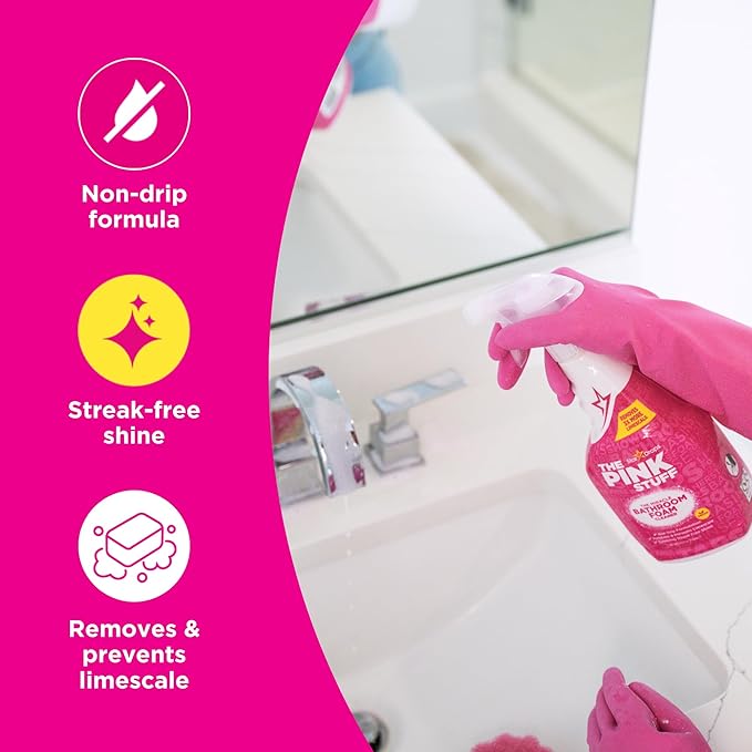 Stardrops – The Pink Stuff Ultimate Cleaning Pack – Miracle Cleaning Paste Multi-Purpose Spray &amp Bathroom Foam – Cuts Grease Removes Stains Cleans Kitchens Bathrooms and More