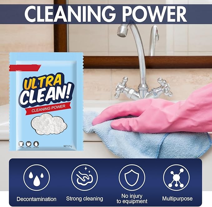 Multi-Purpose Cleaning Powder: Effective Stain Remover For Clothes Kitchen &amp Bathroom Exfoliating Formula(2PCS)