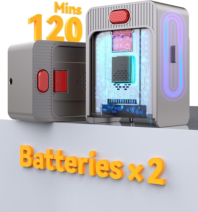 Cordless Vacuum Cleaner 2 Batteries 120 Mins Runtime 600W 50KPA Stick Vacuum with Self-Standing Tangle-Free Brush LED Display Vacuum Cleaner for Home Hardwood Floor Carpet Pet Hair