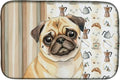 Caroline's Treasures Fawn Pug Coffee Bar Dish Drying Mat Absorbent Dish Drying Mat Pad for Kitchen Counter Dish Drainer Mat for Countertop 14 x 21 Multicolor