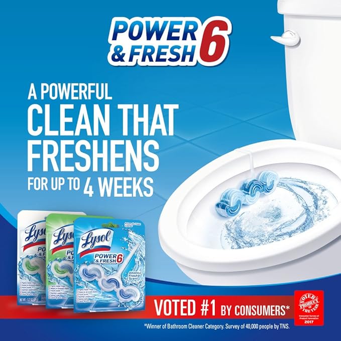 Lysol Power Toilet Bowl Cleaner Bleach 24oz Pack of 12