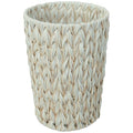 Wicker Trash CanBathroom Trash CanWicker Waste Basket for BathroomDecorative Boho Small Waste Basket for BedroomOfficeCream White 2 Gallon