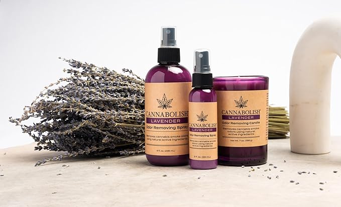 Cannabolish Lavender Smoke Odor Eliminator Spray and Air Freshener 8 fl. oz Natural Ingredients (Pack of 2)