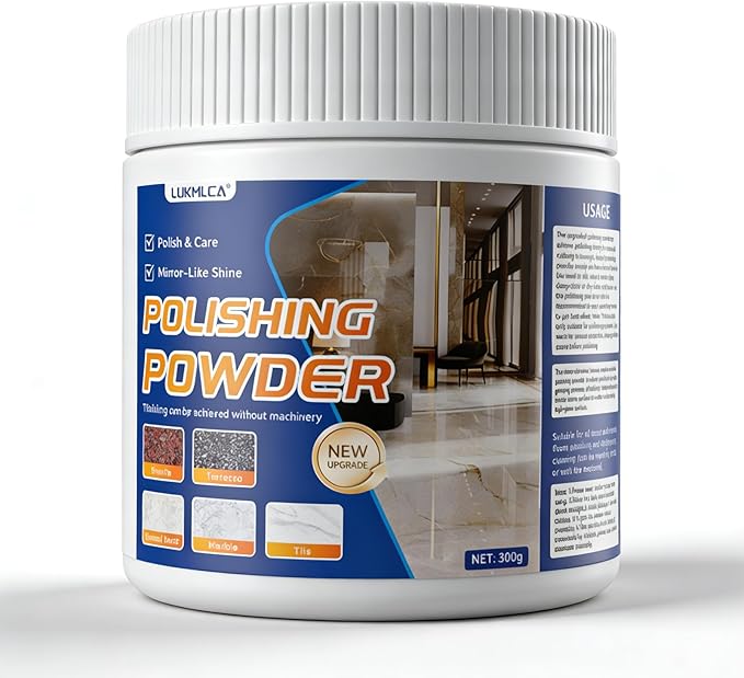 Marble Polishing Powder Granite Cleaner - No Machine Needed | Granite Polishing Kit Quartz Cleaner Countertop Professional-Grade Polishing for Natural Stone - Restores &amp Enhances Shine (10 oz)