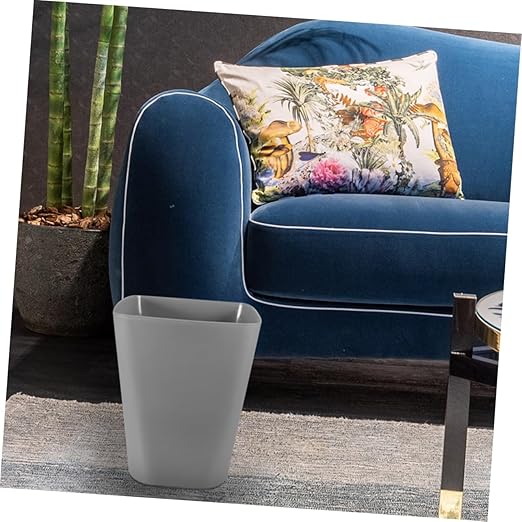 Ciieeo 2pcs Compact Office Trash Can Simple Square Wastebasket for Bedroom Bathroom and Living Versatile Grey Containers for Clean Spaces