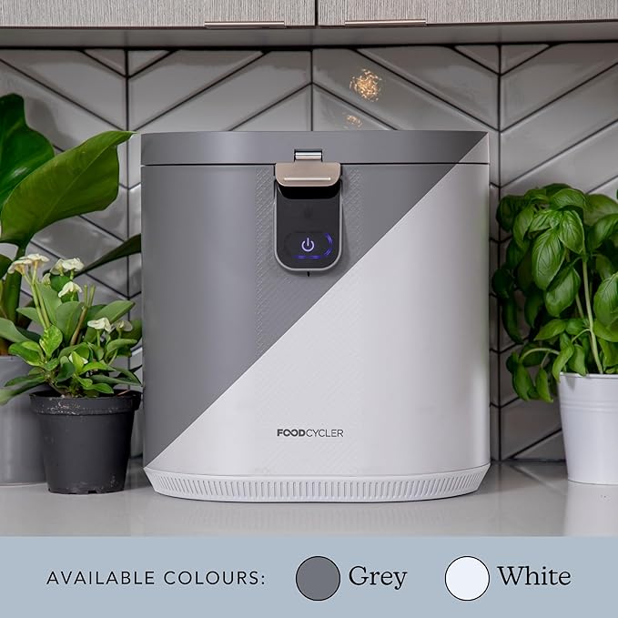 Food Cycler Eco 5 Award-Winning Kitchen Food Recycler | Indoor Composter Bin Alternative | Electric Countertop Food Disposer with Odorless 5L Indoor Food Waste Bin for Easy Waste Management | Grey