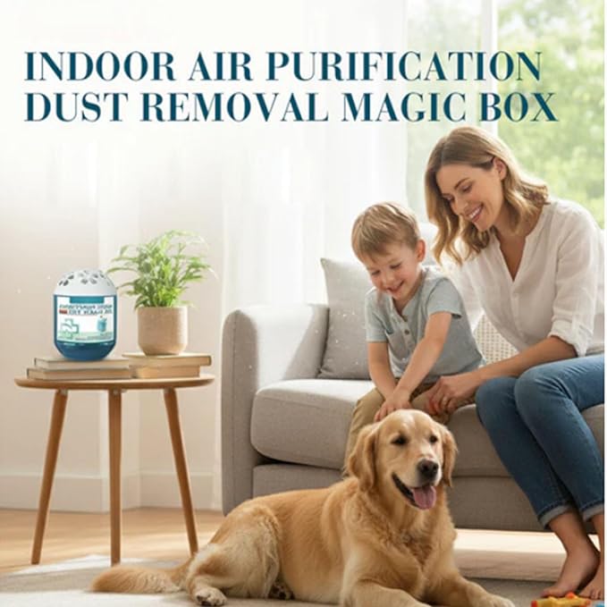 Indoor Air Purification Dust Removal Magic Box Dust Control Odor Absorbing Magic Box Plant Extract Formula Multi-Purpose Room Deodorizer for Home Bedroom Closet Office (120g*2pcs)